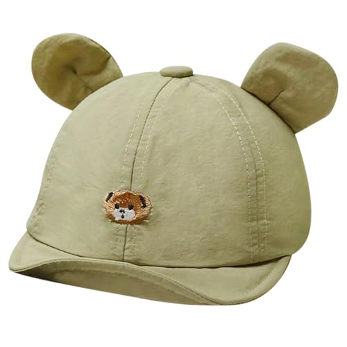 MLPKOI Schirmmütze Baby Cap Jungen 3-30 Monate Verstellbar Sonnenhut UV SPF50+ mit Süße Bärenohren Kleinkind Sommermütze für Mädchen Jungen von MLPKOI