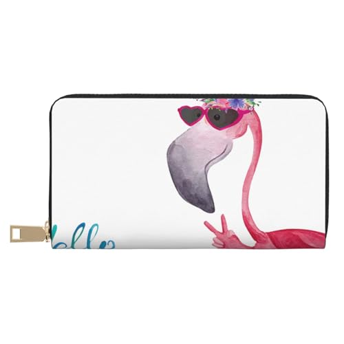 MLTRFGJ Angelköder, langlebig, bedruckt und modisch, aus Leder mit sicherem Reißverschluss, Hello Glasses Flamingo, Einheitsgröße von MLTRFGJ