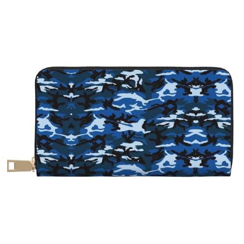 MLTRFGJ Bohemian Lotus Flower Durable Printed and Fashionable Leather Wallet with Secure Zipper Closure, Blau Camo2, Einheitsgröße MLTRFGJ Bohemian Lotus Flower Durable Printed and Fashionable Leather Wallet with Secure Zipper Closure, Blau Camo2, Einheitsgröße von MLTRFGJ