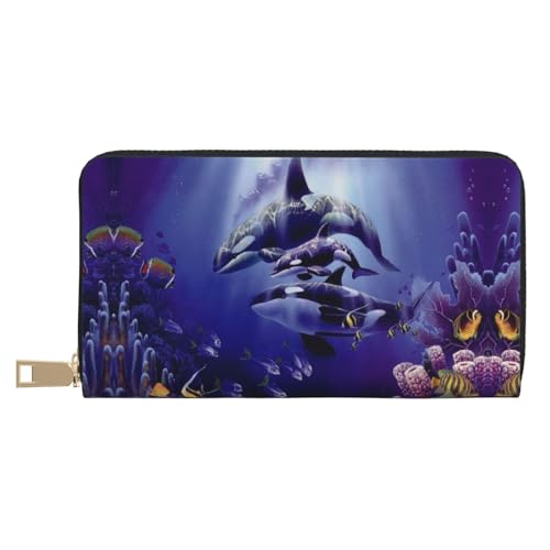 MLTRFGJ Elch Mountain Pine Tree Wilderness Durable Printed and Fashionable Leather Wallet with Secure Zipper Closure, Killerwale, Einheitsgröße MLTRFGJ Elch Mountain Pine Tree Wilderness Durable Printed and Fashionable Leather Wallet with Secure Zipper Closure, Killerwale, Einheitsgröße von MLTRFGJ