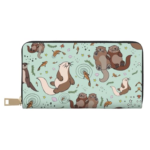 MLTRFGJ Elch Mountain Pine Tree Wilderness Durable Printed and Fashionable Leather Wallet with Secure Zipper Closure, Otter, Einheitsgröße MLTRFGJ Elch Mountain Pine Tree Wilderness Durable Printed and Fashionable Leather Wallet with Secure Zipper Closure, Otter, Einheitsgröße von MLTRFGJ