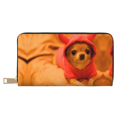 MLTRFGJ Gecko Lizards Durable Printed and Fashionable Leather Wallet with Secure Zipper Closure, Depressed Chihuahua, Einheitsgröße MLTRFGJ Gecko Lizards Durable Printed and Fashionable Leather Wallet with Secure Zipper Closure, Depressed Chihuahua, Einheitsgröße von MLTRFGJ