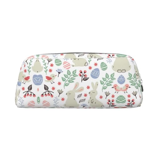 MLTRFGJ Multifunktionales Federmäppchen aus Leder mit Blumenmotiv und Hasen, Vögel, geeignet für Schule, Büro und Reisen, silber, Einheitsgröße, Kosmetiktasche MLTRFGJ Multifunktionales Federmäppchen aus Leder mit Blumenmotiv und Hasen, Vögel, geeignet für Schule, Büro und Reisen, silber, Einheitsgröße, Kosmetiktasche von MLTRFGJ