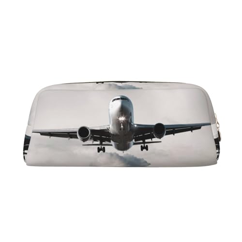 MLTRFGJ Multifunktionales Federmäppchen aus Leder mit Flugzeug-Kunstdruck, geeignet für Schule, Büro und Reisen, gold, Einheitsgröße, Kosmetiktasche MLTRFGJ Multifunktionales Federmäppchen aus Leder mit Flugzeug-Kunstdruck, geeignet für Schule, Büro und Reisen, gold, Einheitsgröße, Kosmetiktasche von MLTRFGJ