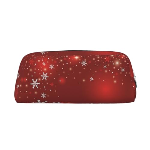 MLTRFGJ Multifunktionales Federmäppchen aus Leder mit Weihnachtsmotiv, geeignet für Schule, Büro und Reisen, silber, Einheitsgröße, Kosmetiktasche MLTRFGJ Multifunktionales Federmäppchen aus Leder mit Weihnachtsmotiv, geeignet für Schule, Büro und Reisen, silber, Einheitsgröße, Kosmetiktasche von MLTRFGJ