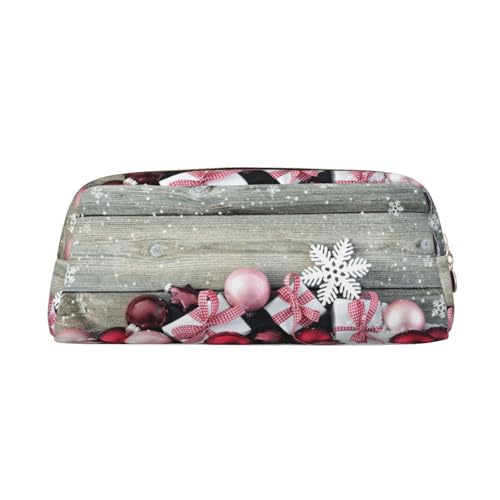 MLTRFGJ Multifunktionales Federmäppchen aus Leder mit Weihnachtsverzierung, geeignet für Schule, Büro und Reisen, gold, Einheitsgröße, Kosmetiktasche MLTRFGJ Multifunktionales Federmäppchen aus Leder mit Weihnachtsverzierung, geeignet für Schule, Büro und Reisen, gold, Einheitsgröße, Kosmetiktasche von MLTRFGJ