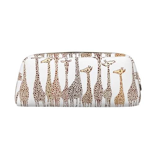 MLTRFGJ Niedliche wilde Cartoon-Giraffen, bedrucktes multifunktionales Leder-Federmäppchen mit Reißverschluss, geeignet für Schule, Büro und Reisen, gold, Einheitsgröße, Kosmetiktasche MLTRFGJ Niedliche wilde Cartoon-Giraffen, bedrucktes multifunktionales Leder-Federmäppchen mit Reißverschluss, geeignet für Schule, Büro und Reisen, gold, Einheitsgröße, Kosmetiktasche von MLTRFGJ