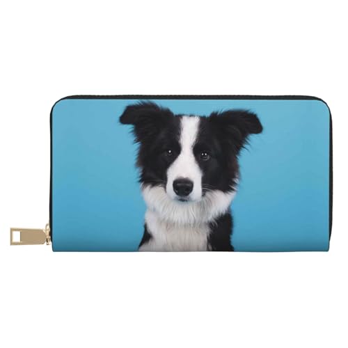 MLTRFGJ Ocean Beach Pineapple Geldbörse aus strapazierfähigem und modischem Leder mit sicherem Reißverschluss, Border Collie, Einheitsgröße MLTRFGJ Ocean Beach Pineapple Geldbörse aus strapazierfähigem und modischem Leder mit sicherem Reißverschluss, Border Collie, Einheitsgröße von MLTRFGJ