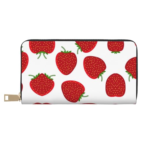 MLTRFGJ Strawberry Durable Printed and Fashionable Leather Wallet with Secure Zipper Closure, erdbeere, Einheitsgröße MLTRFGJ Strawberry Durable Printed and Fashionable Leather Wallet with Secure Zipper Closure, erdbeere, Einheitsgröße von MLTRFGJ