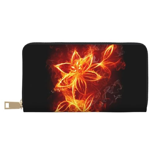 MLTRFGJ Twister Polka Dots Durable Printed and Fashionable Leather Wallet with Secure Zipper Closure, Flaming Fire Flowers, Einheitsgröße MLTRFGJ Twister Polka Dots Durable Printed and Fashionable Leather Wallet with Secure Zipper Closure, Flaming Fire Flowers, Einheitsgröße von MLTRFGJ