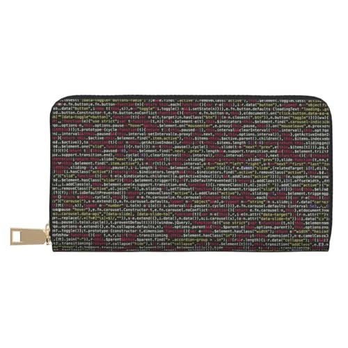 MLTRFGJ Twister Polka Dots Durable Printed and Fashionable Leather Wallet with Secure Zipper Closure, Programmiercode, Einheitsgröße MLTRFGJ Twister Polka Dots Durable Printed and Fashionable Leather Wallet with Secure Zipper Closure, Programmiercode, Einheitsgröße von MLTRFGJ