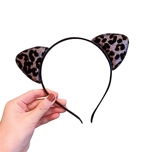 Animal Ohrstirnband Mädchen Kostümversorgung Mehrzweck Dekoratives Haarclip Zum Einkaufen Reisende Camping Wanderung Leopardenmuster Haarband von MLWSKERTY