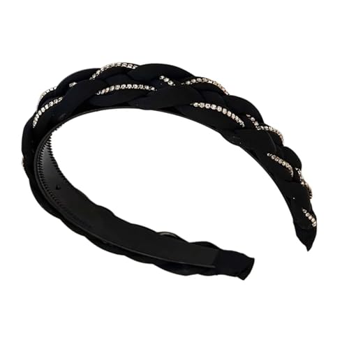 Bequemes Haarteil Für Frauen Geflochtenes Stirnband Breites Geknotetes Haarband Hochzeit Party Kopfschmuck Haarschmuck Damen Stirnband von MLWSKERTY