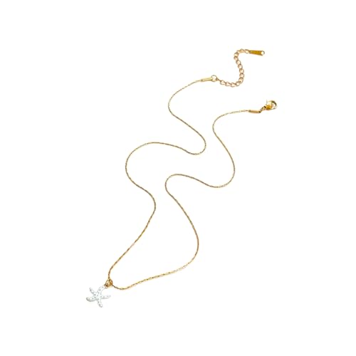 Edelstahl Sea Stern Halskette Leichtes Schlangeschlag Ketten Ketten Mode Schmuck Verstellbare Kette Für Tägliche Kleidung Trendy Schmuck Geschenk Mit Ozeanischer Charme von MLWSKERTY