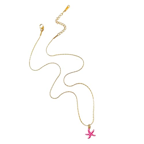 Edelstahl Sea Stern Halskette Leichtes Schlangeschlag Ketten Ketten Mode Schmuck Verstellbare Kette Für Tägliche Kleidung Trendy Schmuck Geschenk Mit Ozeanischer Charme von MLWSKERTY