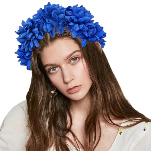 Elegante Stirnbänder Mit Weichem Stoff Blumen Kopfschmuck Mädchen Blumen Haarbänder Haarschmuck Für Hochzeit Party Cosplay Blumen Stirnbänder von MLWSKERTY