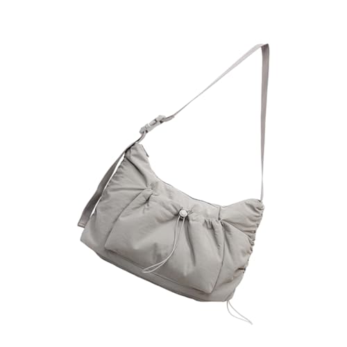 Frauen Draw String Umhängetasche Schultasche Plissee Crossbody Große Kapazitätsboten Für Alltägliche Koreanische Stile Crossbody Für Frau Plisel Messenger Canvas Schulter von MLWSKERTY