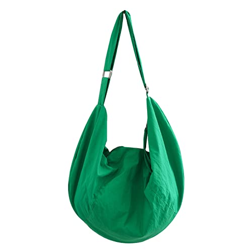 Frauen PU Leder Crossbody Taschen Solid Knödelbeutel Damen Handtaschen Schulter Knödel Nylon Nylon von MLWSKERTY