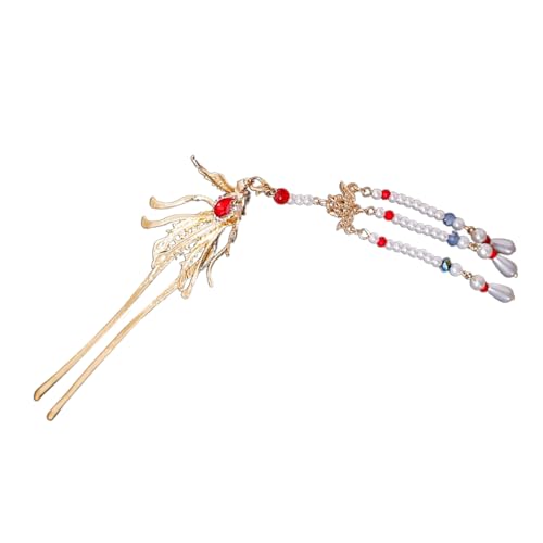 Haarstick Chinesische Alte Phönixes Haarspannstäbchen Traditionelle Haarnadel Traditionelle Haarperlen Schmuck Schmuck von MLWSKERTY