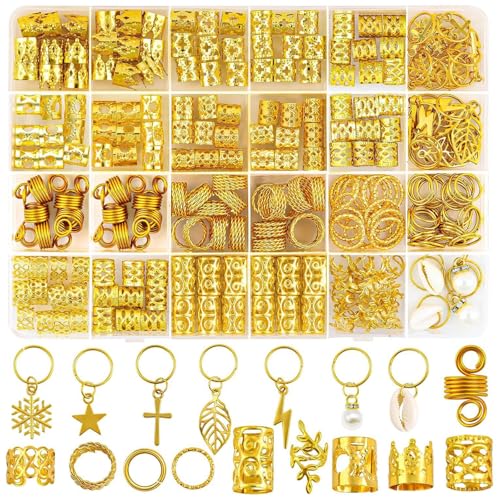 Halloween Ethnischer Haarschmuck Für Geflecht Haare Haarringe Dreadlock Perlengeflecht Clip Haarperlen Lose Spulengeflecht Ringe von MLWSKERTY