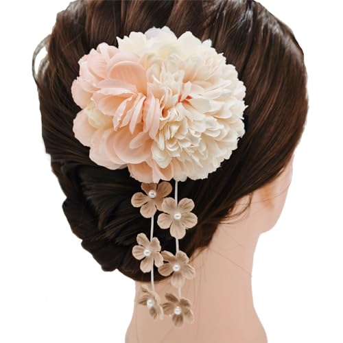Hortensien-Haarnadel für Damen, Stoffblumen-Haarspange, Kamm und Haarnadel, rutschfeste Haarspangen, elegante Haardekoration, Haarspange für Party von MLWSKERTY