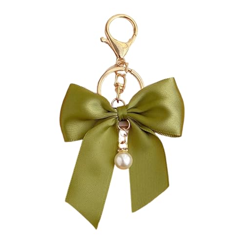 Imitation Pearls Ribbon Keyring Dekore Für Handtaschen Praktische Leichtmetallschlüsselhalter Mode Keychain Soft Bows Bag Anhänger Bögen Keychain Accessoire von MLWSKERTY