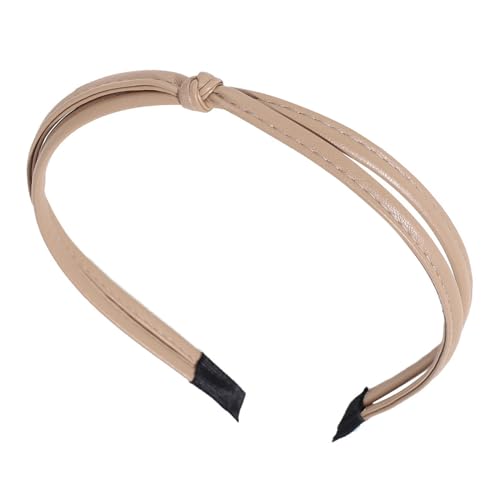 Koreanisches Geknotetes Stirnband Für Mädchen Elegantes PU Leder Stirnband Haar Styling Hairhoop Geknotetes Haarband Haarschmuck PU Leder Haarband Damen Haarband von MLWSKERTY