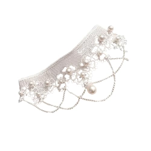 Luxus Kunstperlen Spitze Statement Halskette Elegantes Neckschain Abend Schmuckstück Für Besondere Veranstaltungen Datum Damen Quasten Halskette von MLWSKERTY
