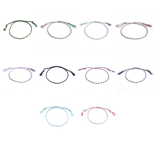 MLWSKERTY 10 Pack Verstellbare Handgewebte Freundschaftsarmbänder Packen Farbenfrohe Fußkettchen Unisex Mode Armband Für Mann Und Frau MLWSKERTY 10 Pack Verstellbare Handgewebte Freundschaftsarmbänder Packen Farbenfrohe Fußkettchen Unisex Mode Armband Für Mann Und Frau von MLWSKERTY