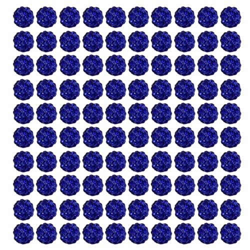MLWSKERTY 100 Pcs 10 Mm Funkelnde Kristallperlen Set Weiche Und Fliegende Disco Kugel Tonperlen Strasssperlen Für Handgefertigtes Zubehör von MLWSKERTY