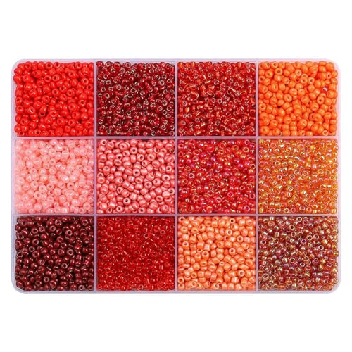 MLWSKERTY 12 Gitter Lose Perlensatz 12 Fach Perlen Set Bastelmittelverbrauchs Perlenschmuck Herstellung Perlen Set Acryl Textur von MLWSKERTY