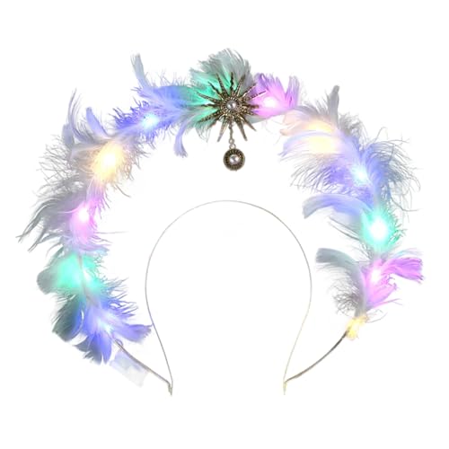 MLWSKERTY Bezaubernde Elegante Inspirierte Gefiederte Kronen Für Kostümveranstaltungen Cosplay Feierlichkeiten SND Besondere Anlässe Outfits Party Haarzubehör von MLWSKERTY