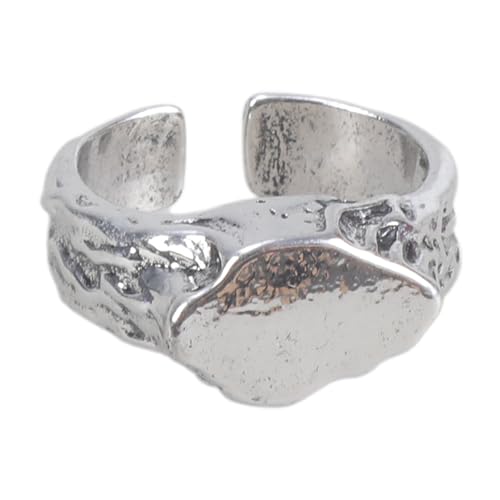 MLWSKERTY Bukolische Handgefertigte Ringe Steingrößen Stammes Nomadic Design Sturdy Metal Stone Finger Schmuck Schmuck Abenteuer Travel Accessoire Sturdy Legierung Statement Statement von MLWSKERTY