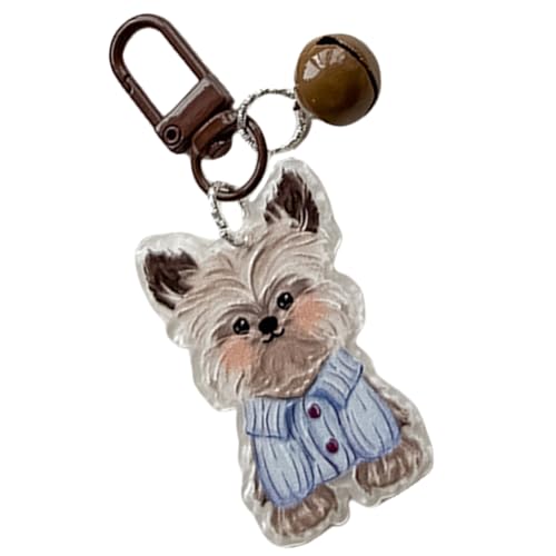 MLWSKERTY Buntes Hundemotiven Acryl Schlüsselbund Leichter Schlüsselhalter Mode Tasche Charm Accessoire Für Tierbegeisterte von MLWSKERTY