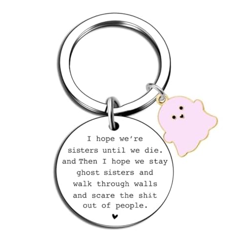 MLWSKERTY Einfacher Weißer Specter Schlüsselbund Eindeutiger Specter Schlüsselringzubehör Für Den Täglichen Gebrauch Aus Edelstahl Gefertigt von MLWSKERTY