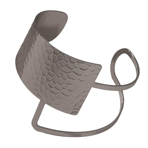 MLWSKERTY Einstellbare Übertriebene Offenmanschette Armband Für Frauen Retro HipHop Punk Armreif Unregelmäßig Geometrisches Armband Accessoire Trendy Armlet von MLWSKERTY