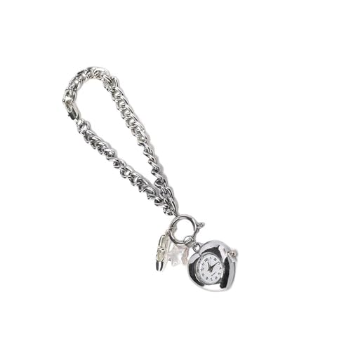 MLWSKERTY Elegantes Herz Locket Armband Mit Verstellbarer Kette Für Frauen Mädchen Romantik Geschenk Robustes Legierung Love Themed Armband Crossover Uhr von MLWSKERTY