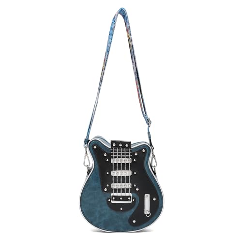 MLWSKERTY Gitarrenstile PU Leather Crossbody Bag Student Reading Bags Verstellbar MLWSKERTY Gitarrenstile PU Leather Crossbody Bag Student Reading Bags Verstellbar von MLWSKERTY