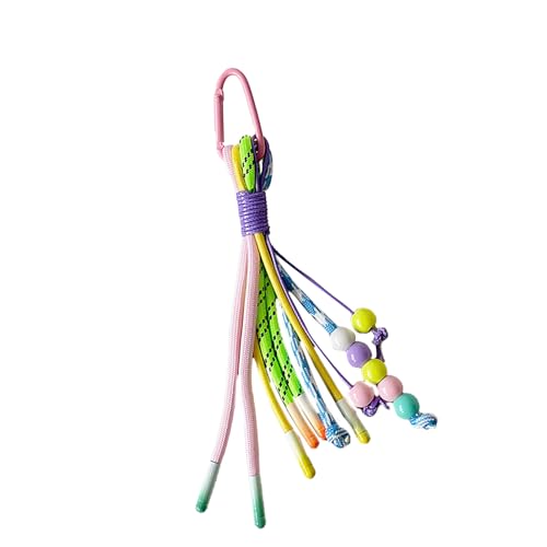 MLWSKERTY Handgefertigter Lebendiger Schlüsselhalter Modischer Schlüsselbund Mit Ethnischen Perlen Eleganter Keyrings Charme Für Die Beuteldekoration von MLWSKERTY