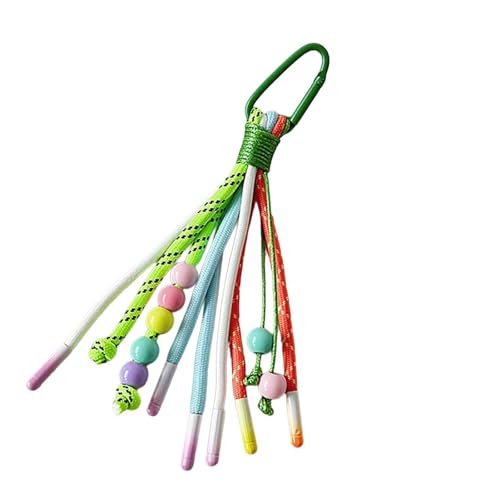 MLWSKERTY Handgefertigter Lebendiger Schlüsselhalter Modischer Schlüsselbund Mit Ethnischen Perlen Eleganter Keyrings Charme Für Die Beuteldekoration von MLWSKERTY