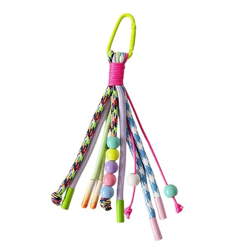 MLWSKERTY Handgefertigter Lebendiger Schlüsselhalter Modischer Schlüsselbund Mit Ethnischen Perlen Eleganter Keyrings Charme Für Die Beuteldekoration von MLWSKERTY