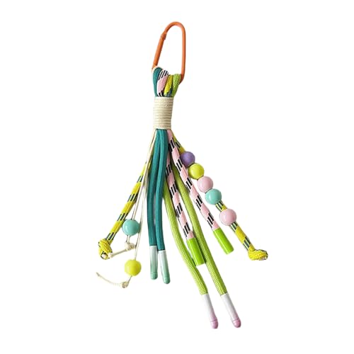 MLWSKERTY Handgefertigter Lebendiger Schlüsselhalter Modischer Schlüsselbund Mit Ethnischen Perlen Eleganter Keyrings Charme Für Die Beuteldekoration von MLWSKERTY