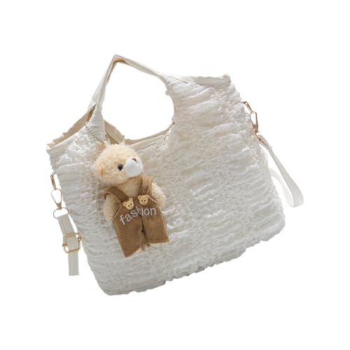 MLWSKERTY Knirble Eimerbeutel Mit Abnehmbarem Charme Weicher PU Lederhandheld Für Frauen Geräumige Und Praktische Umhängetaschen Praktischer Handheld von MLWSKERTY