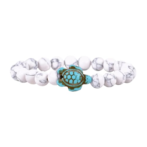 MLWSKERTY Mode Elastische Walschildkröten Armband Unterstützung Georgias Aquarium Tragbares Accessoire Für Männer Und Frauen Freizeitkleidung Handgefertigtes Edelsteinarmband von MLWSKERTY