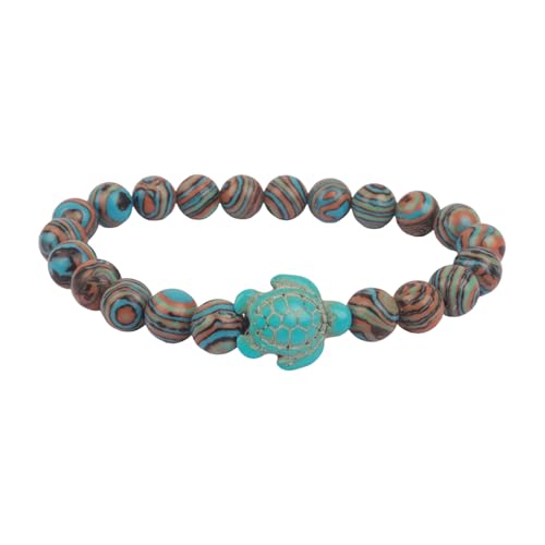 MLWSKERTY Mode Elastische Walschildkröten Armband Unterstützung Georgias Aquarium Tragbares Accessoire Für Männer Und Frauen Freizeitkleidung Handgefertigtes Edelsteinarmband von MLWSKERTY