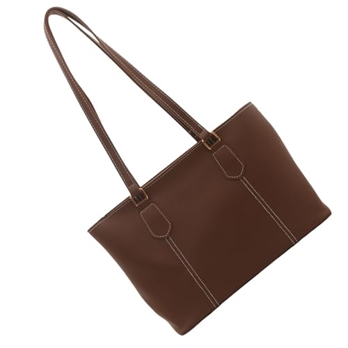 MLWSKERTY Retro Umhängetasche Für Frauen Handtasche Mit Geräumigem Innenraum PU Leder Achselhalterbeutel Casual Top Geldbeutel Umhängetasche von MLWSKERTY
