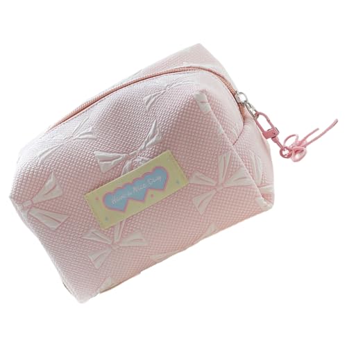 MLWSKERTY Schöne Kosmetische Tasche Koreanische Stile Toilettentragbare Make Up Organisatoren Hautpflege Organisatoren Für Frauen Schleife Koreanische Stile Make Up Waschen Schöner Aufbewahrung von MLWSKERTY