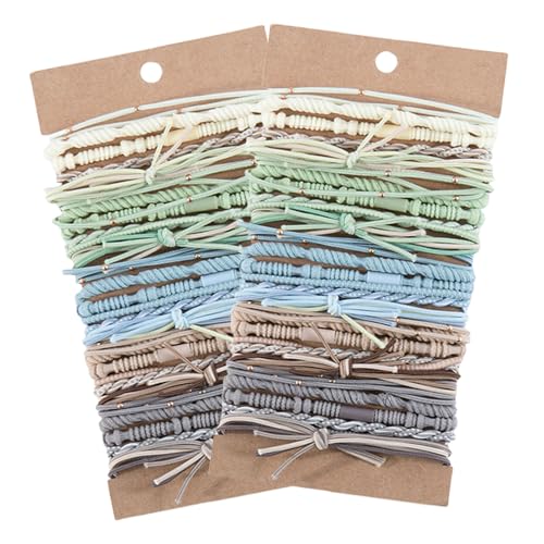MLWSKERTY Set Von 24 Weichen Handgewebten Elastischen Haarbändern Bequeme Accessoires Haare Elastik Farbenfrohe Haarbänder Elastische Haarbindungen von MLWSKERTY