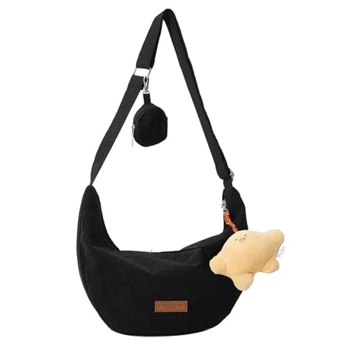 MLWSKERTY Stilvoller Cord Crossbody Tasche Weiche Und Bequem von MLWSKERTY