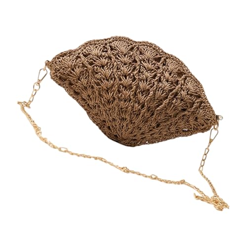 MLWSKERTY Strohkupplungen Geldbörse Für Frauen Strohkreuzbodus Umhängetasche Handtasche Summers Strand Handgefertigt Gewebte Clutches Handtaschen Sommerstrand von MLWSKERTY